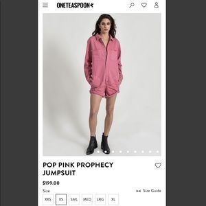 one teaspoon pop pink prophecy jumpsuit